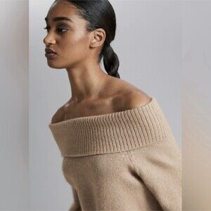& Other Stories Sweater Tan Crew Neck Long Sleeve M
